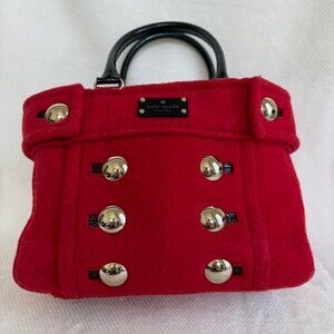 Gently worn Kate Spade spacious and tote bag in red and black. Whimsical.